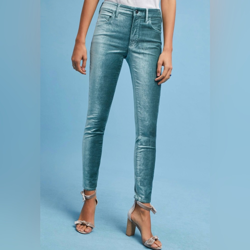 ANTHROPOLOGIE: Pilcro Velvet High Rise Skinny